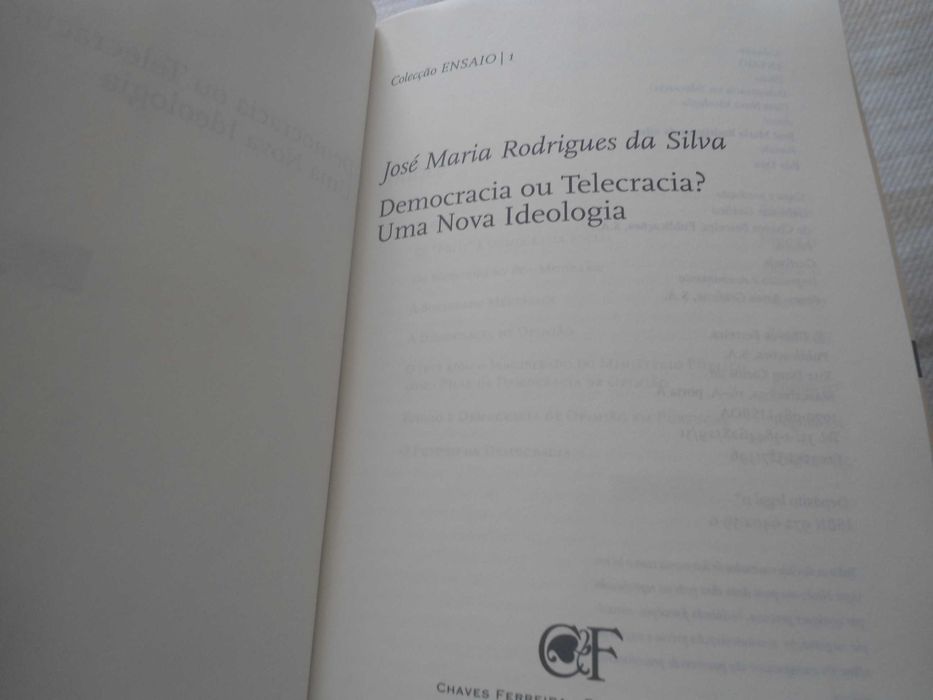 Democracia ou Telecracia? Uma Nova Ideologia por José Mª R. da Silva