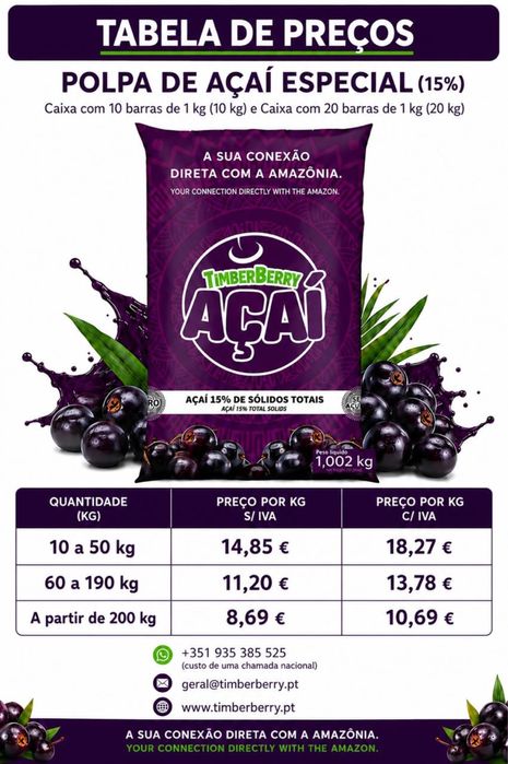 POLPA DE AÇAI TIMBERBERRY