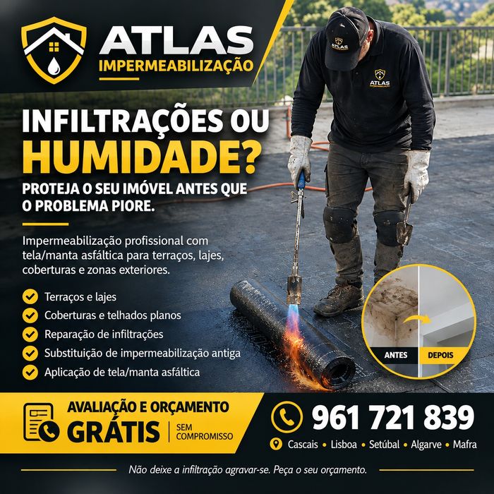 Impermeabilização | Tela/Manta Asfáltica | Infiltrações | Terraços e Coberturas