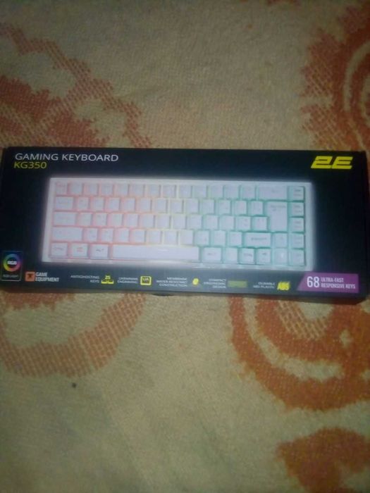 Клавиатура 2E Gaming KG350 RGB 68key USB white Gaming