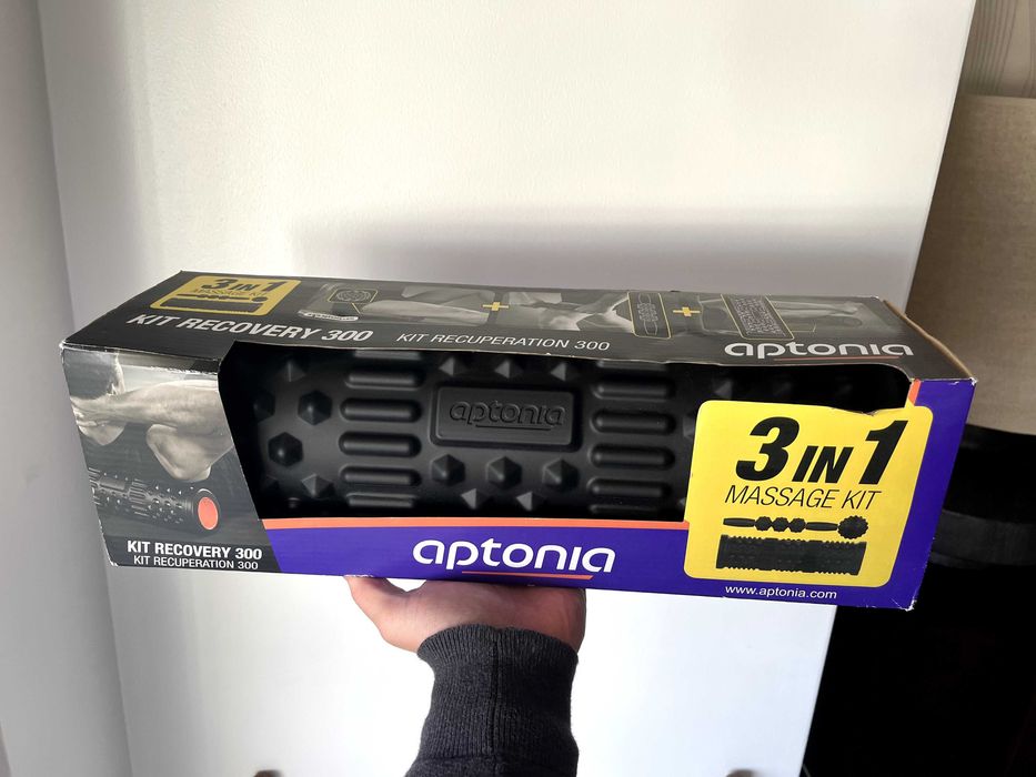 Kit Rolo de Massagem / Foam Roller 3 em 1 (NOVO)