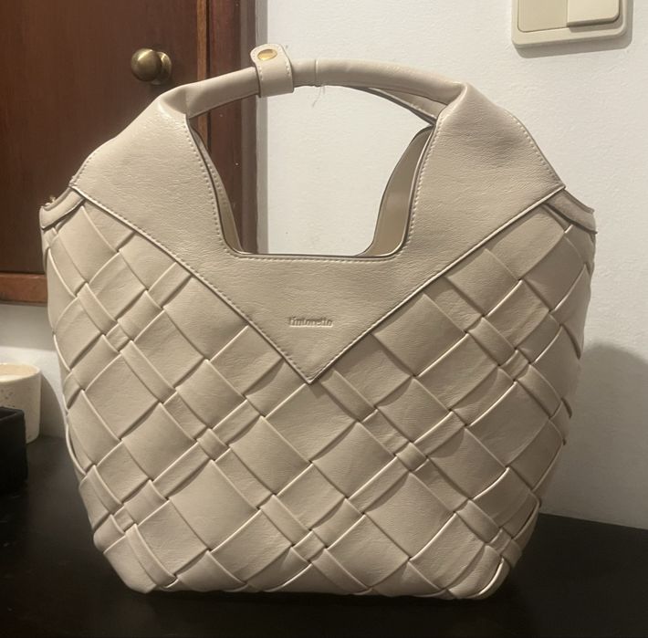 Mala shopper com entrançado manual marca tintoretto