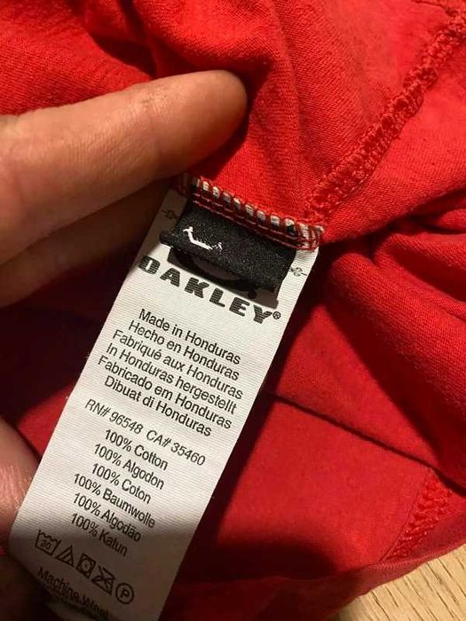 Koszulka męska z grafiką Oakley y2k print czerwony M L Red