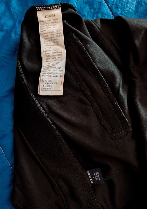 Calças pretas de grávida, da KIABI, polyester e elastano, tamanho L