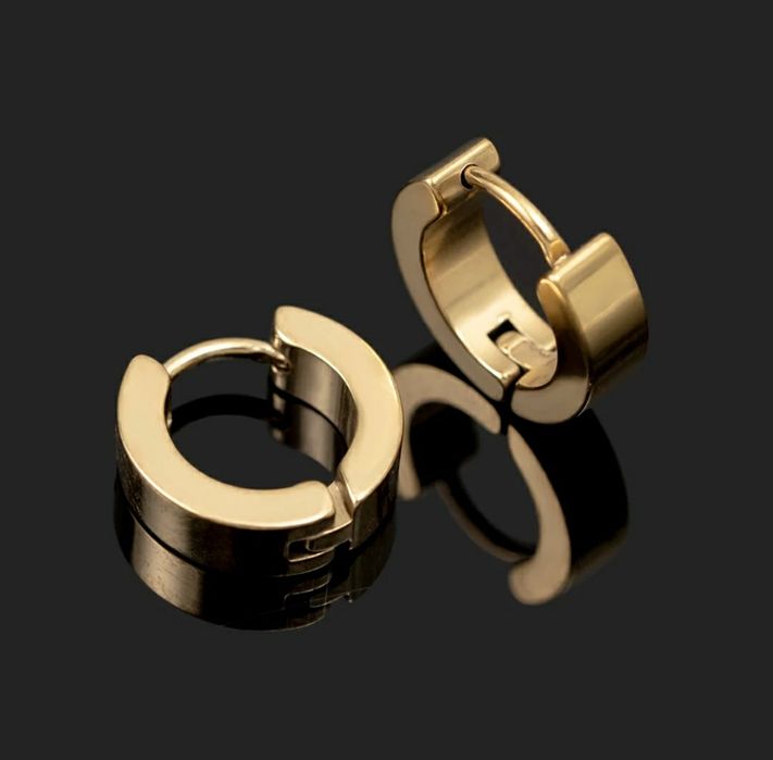 Brincos/argolas em aço unisexo