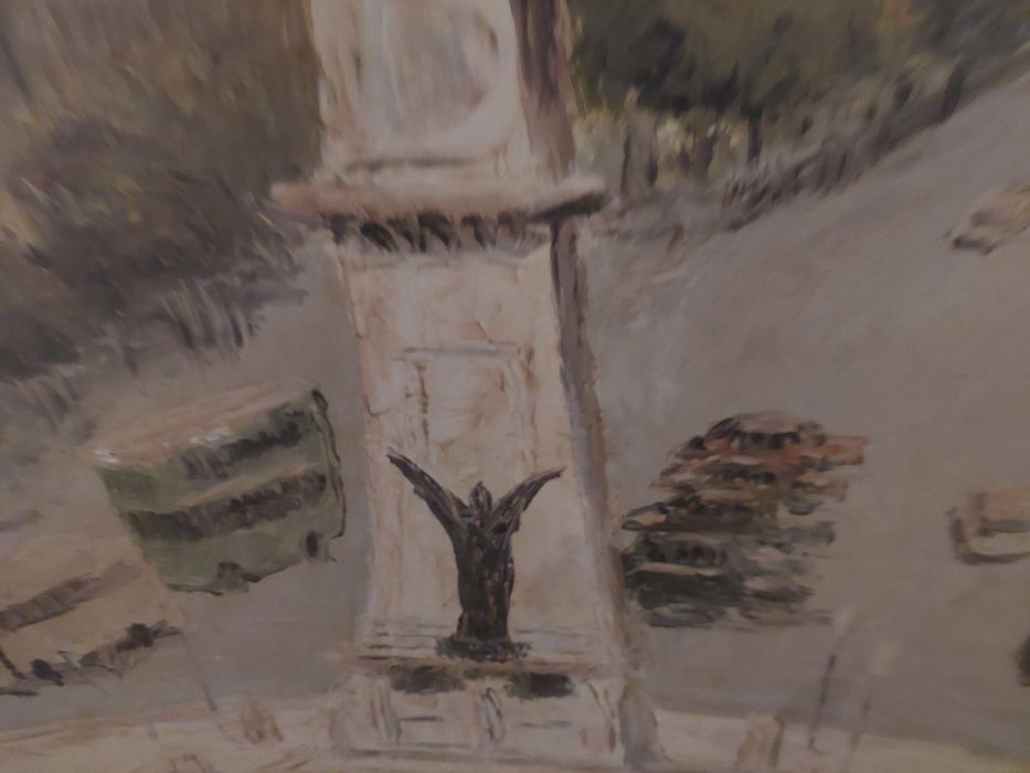 Grande quadro antigo óleo sobre platex restauradores Lisboa