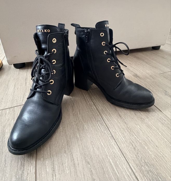 Ryłko - skórzane, modne botki