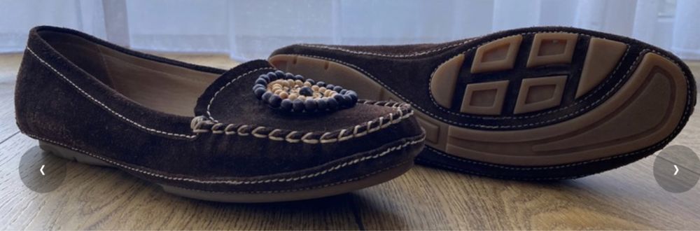 ATTIMO Skórzane baleriny r. 40