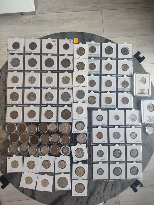 Zestaw monet prl rzadkie roczniki i srebro piękne monety.