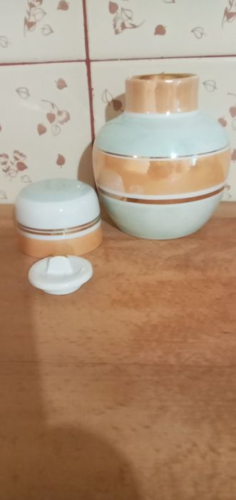 Чайница фарфор Дулево СССР перламутр люстр