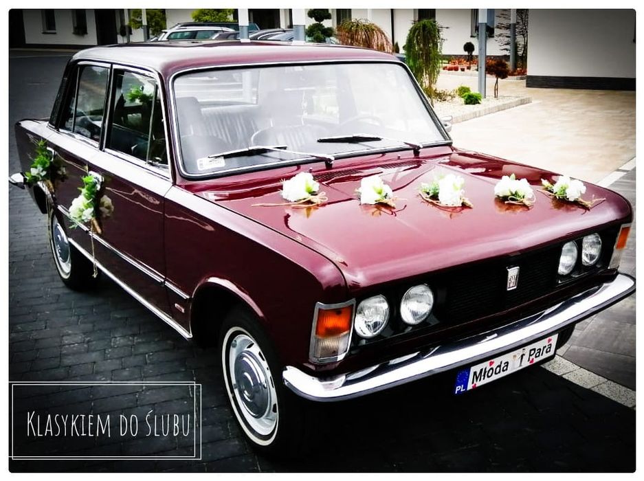 Samochód  do ślubu Fiat 125 p-Promocja