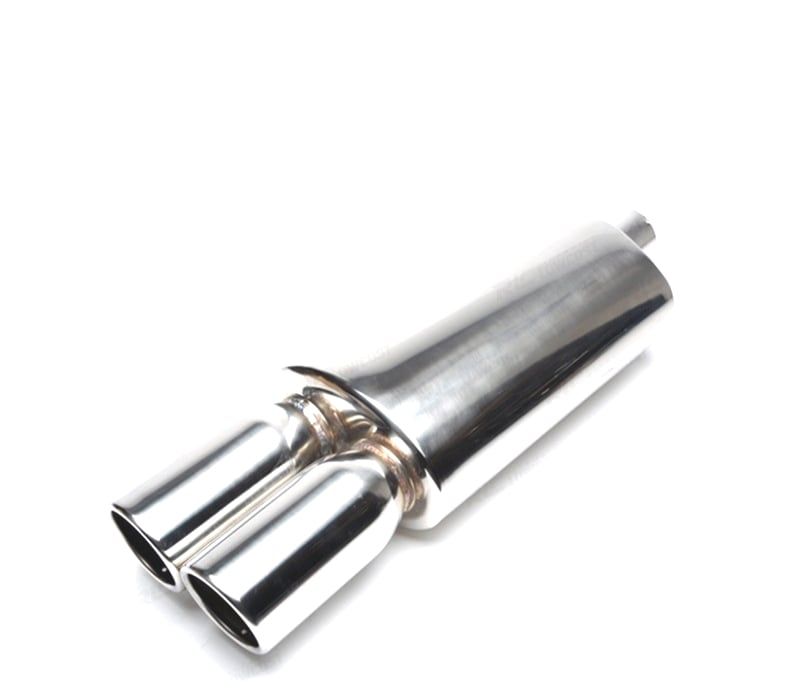 PANELA DE ESCAPE INOX UNIVERSAL DUPLA SAÍDA DIAGONAL