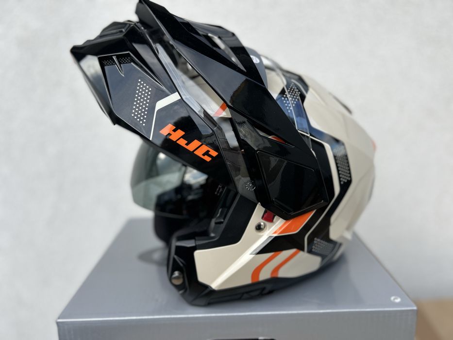 Kask motocyklowy szczekowy adventure HJC i80 Velly rozmiar XL, Blenda!
