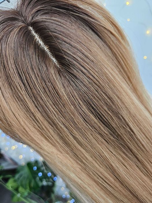tupet topper dopinka Dalia toffi blond refleksy 55 cm naturalny efekt