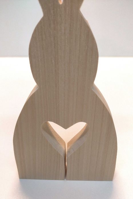 ZAJĄC WIELKANOCNY figurka drewniana królik 3D 20cm