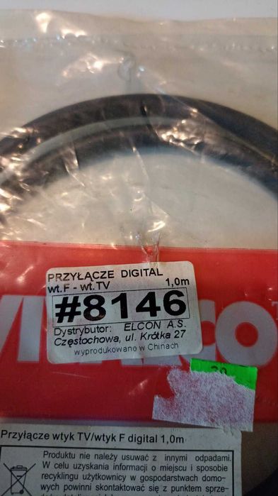 Połączeniowy Kabel Antenowy Wt F - Wt Anten.(do TV) 1,0m