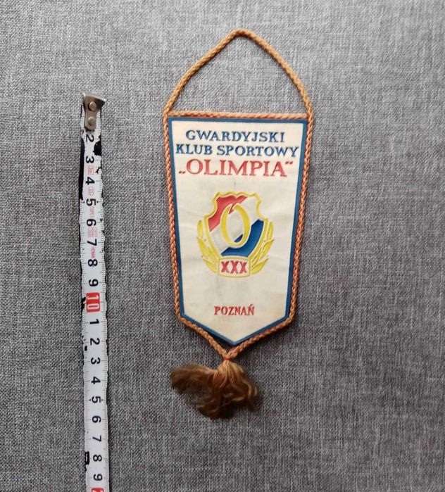 Olimpia Poznań - proporczyk klubu, piłka nożna, PRL