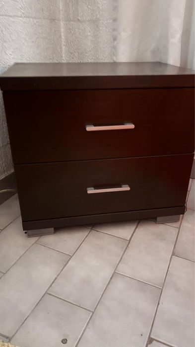 Cama + Mesa de Cabeceira + Colchao