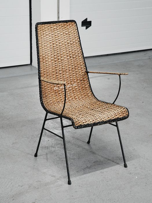 Cadeira palha vintage