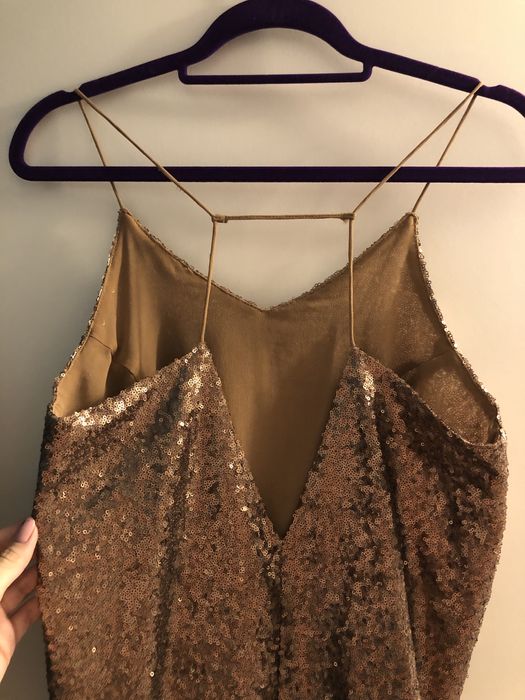 Sukienka Notion w zloto miedziane cekiny