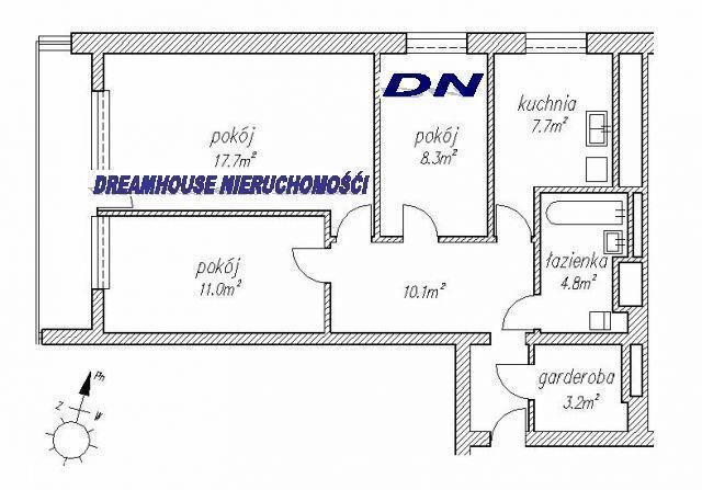 Rondo Wiatraczna | 62,5 m² | 3 pokoje | BEZPOŚREDNIO