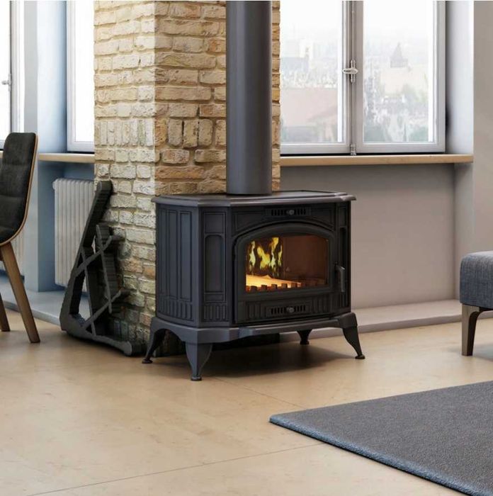 OKAZJA Piec k9 Kratki Wolnostojący Żeliwny Kominek Koza 10kW SOLIDNY