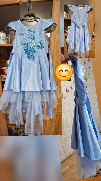 Святкове плаття голубе