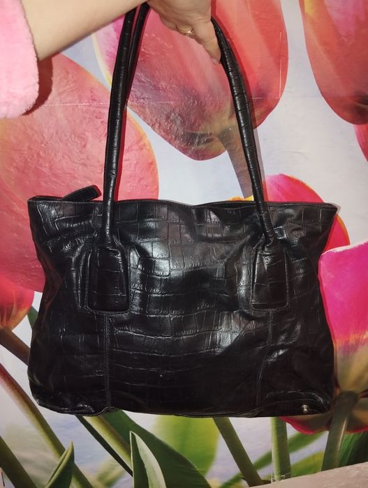 Сумка шопер кожаная