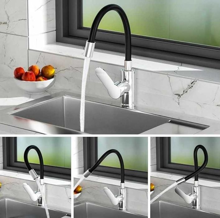 Bateria kuchenna jednouchwytowa stojąca z giętką wylewką FA128S