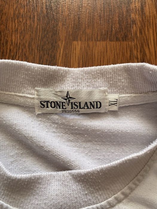 Світшот Stone Island білий XL (маломірить, див. заміри)