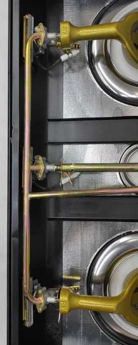 Настольная газовая плита-таганок Мрия 3 конфорки нержавейка + стекло