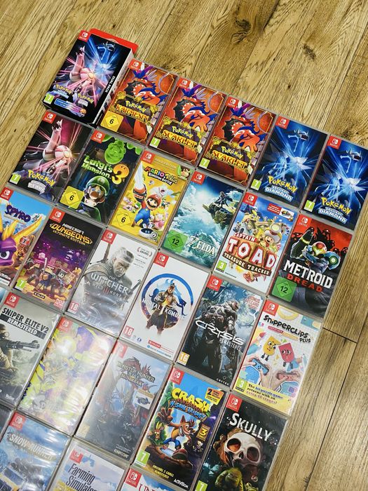 Kolekcja Zestaw Gier Gra Gry Nintendo Switch Pokemon Mario Zelda
