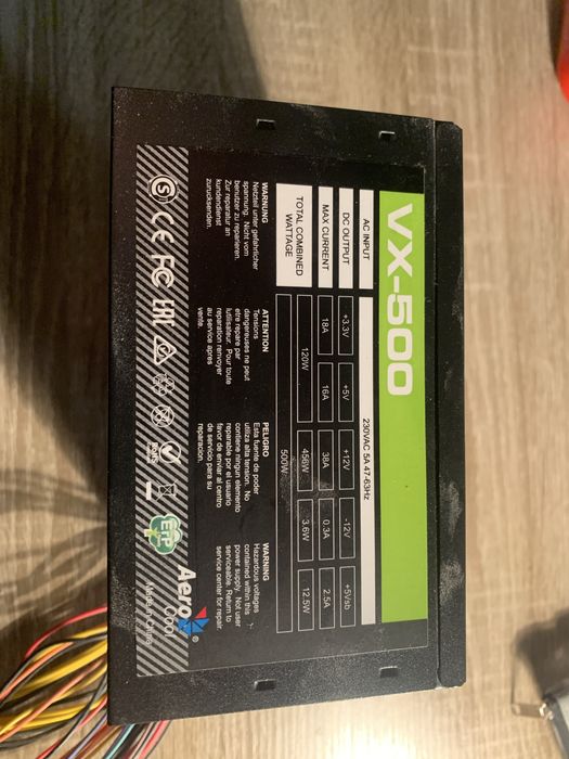 Блок живлення AeroCool VX-500 500W на ЗАПЧАСТИНИ / Ремонт / Донор
