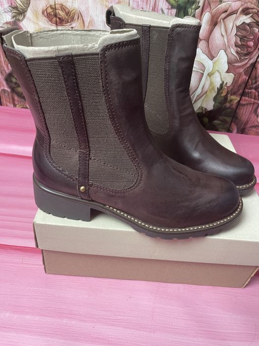 Ботинки кожаные Clarks