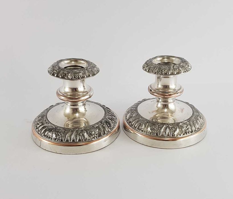 Secesyjne świeczniki, platerowane srebrem z końca XIX wieku