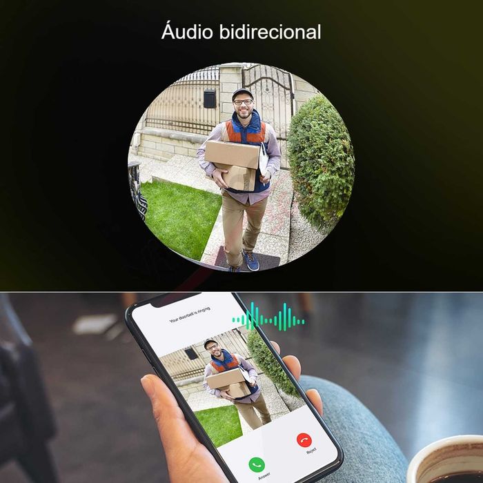 Vídeo Porteiro WiFi EZVIZ Full HD | Campainha Inteligente IP65 - NOVA