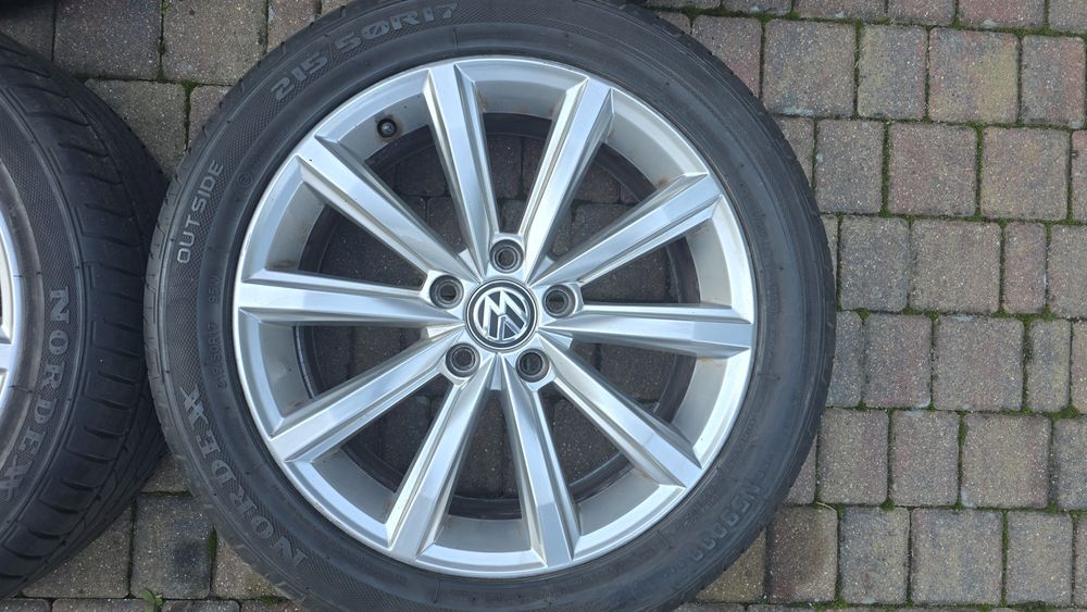 Komplet kół koła felgi VW Passat 17" opony letnie ie 215/50/17