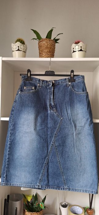 Spódnica jeansowa dżinsowa midi rozmiar 40 L terranova