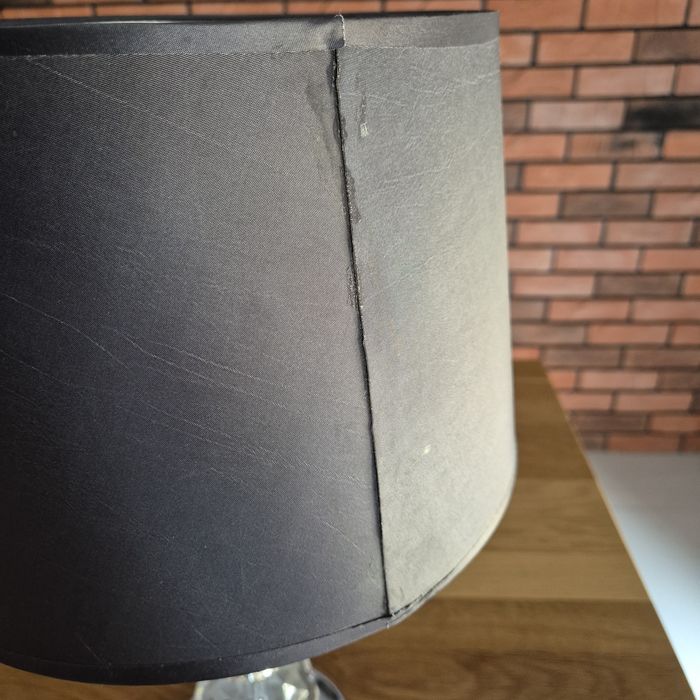 Elegancka lampa stołowa glamour Black Red White