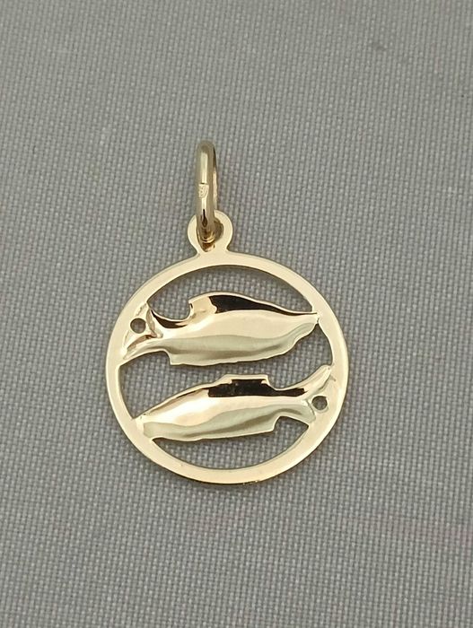 Złoty wisiorek ryby 0,80 g