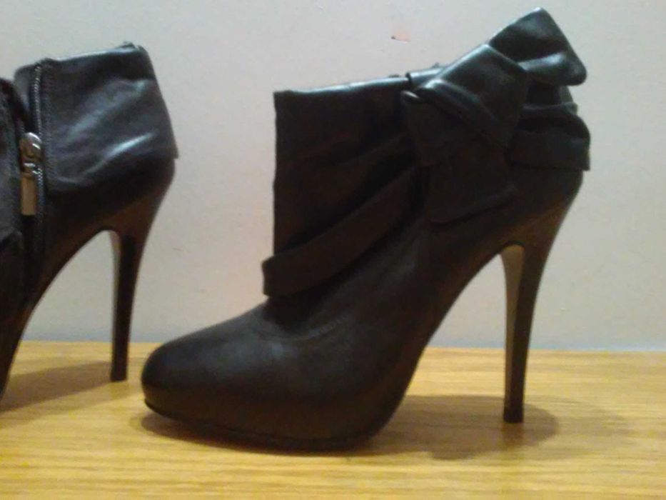 buty  botki szpilki  na platformie, SKÓRA! River Island 6/39
