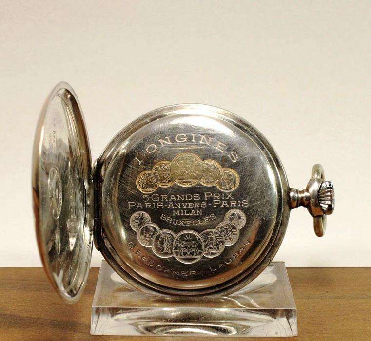 Relogio de bolso Longines em Prata 1903 Grand Prix