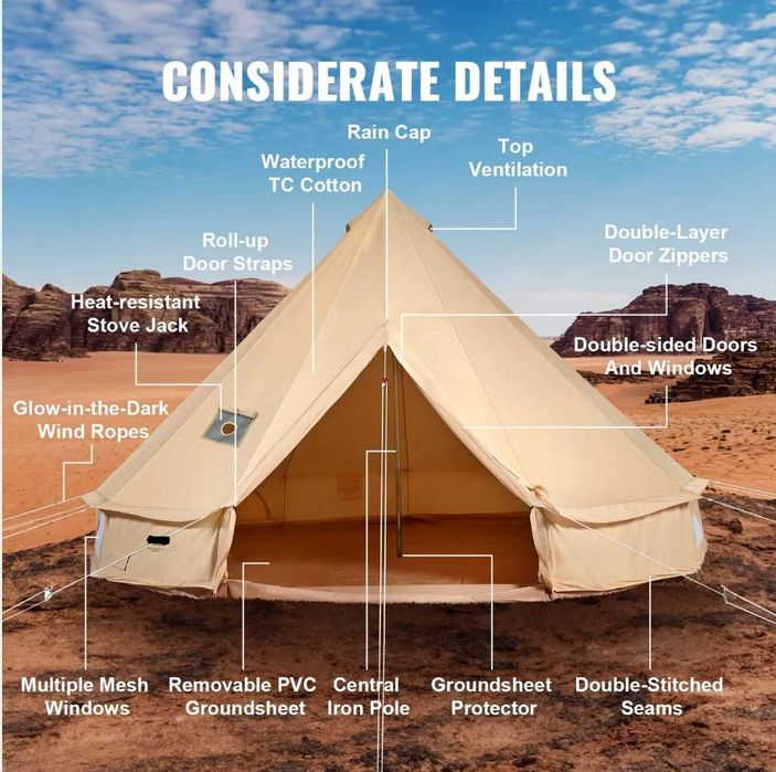 Tenda 6m de Sino em lona