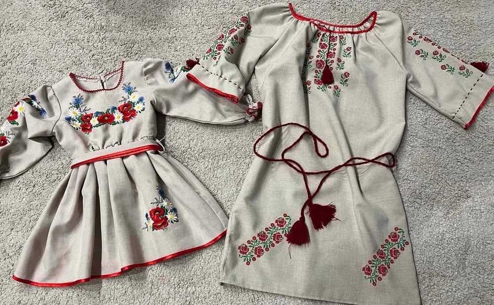 Фемели лук, Мама и дочка, Family look, вишиванка плаття, вишита сукня
