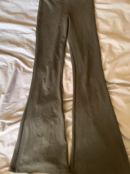 Черные лосины клёш