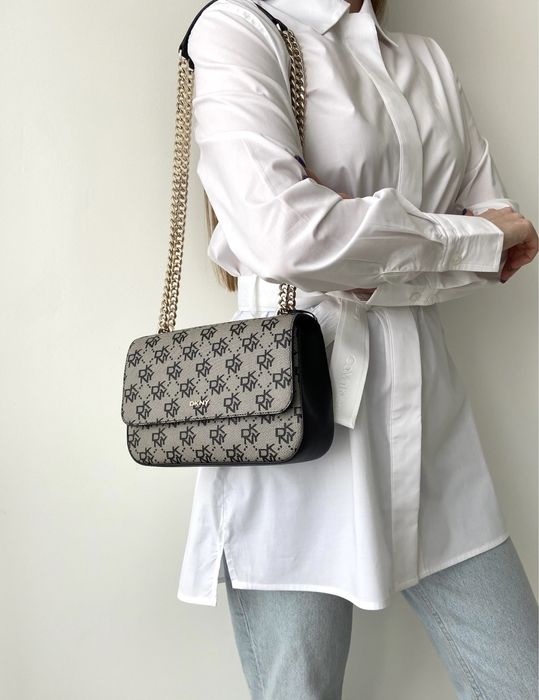 DKNY Sina Flap Shoulder Bag Жіноча шкіряна сумочка дкну женская сумка