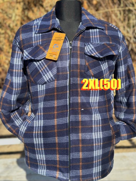 Тепла рубашка на хутрі тепла кофта на меху 48 50 52 54 56