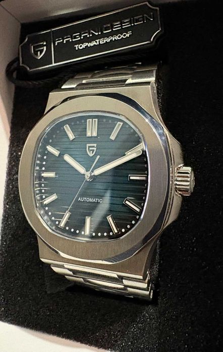 Zegarek Automatyczny Pagani Design PD 1728 wzorowany na Patek Philippe Nautilus blue