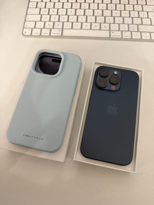 iPhone 15 Pro 128gb Blue Titanium Bateria 91% od nowości