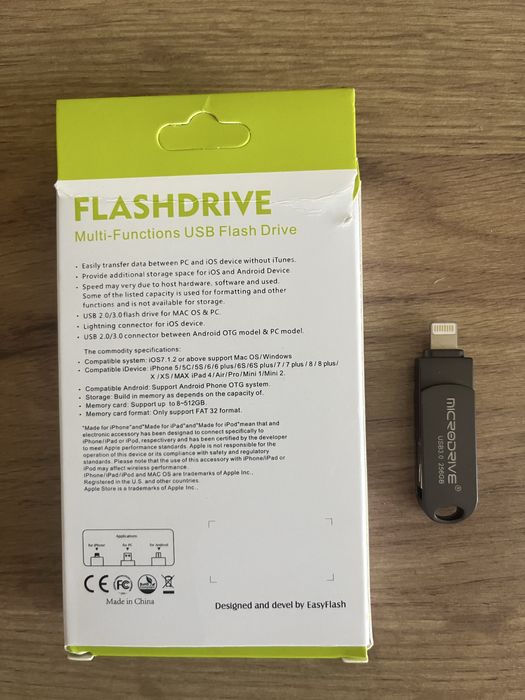 Флешка 256 GB. USB 3.0. Колір чорний.